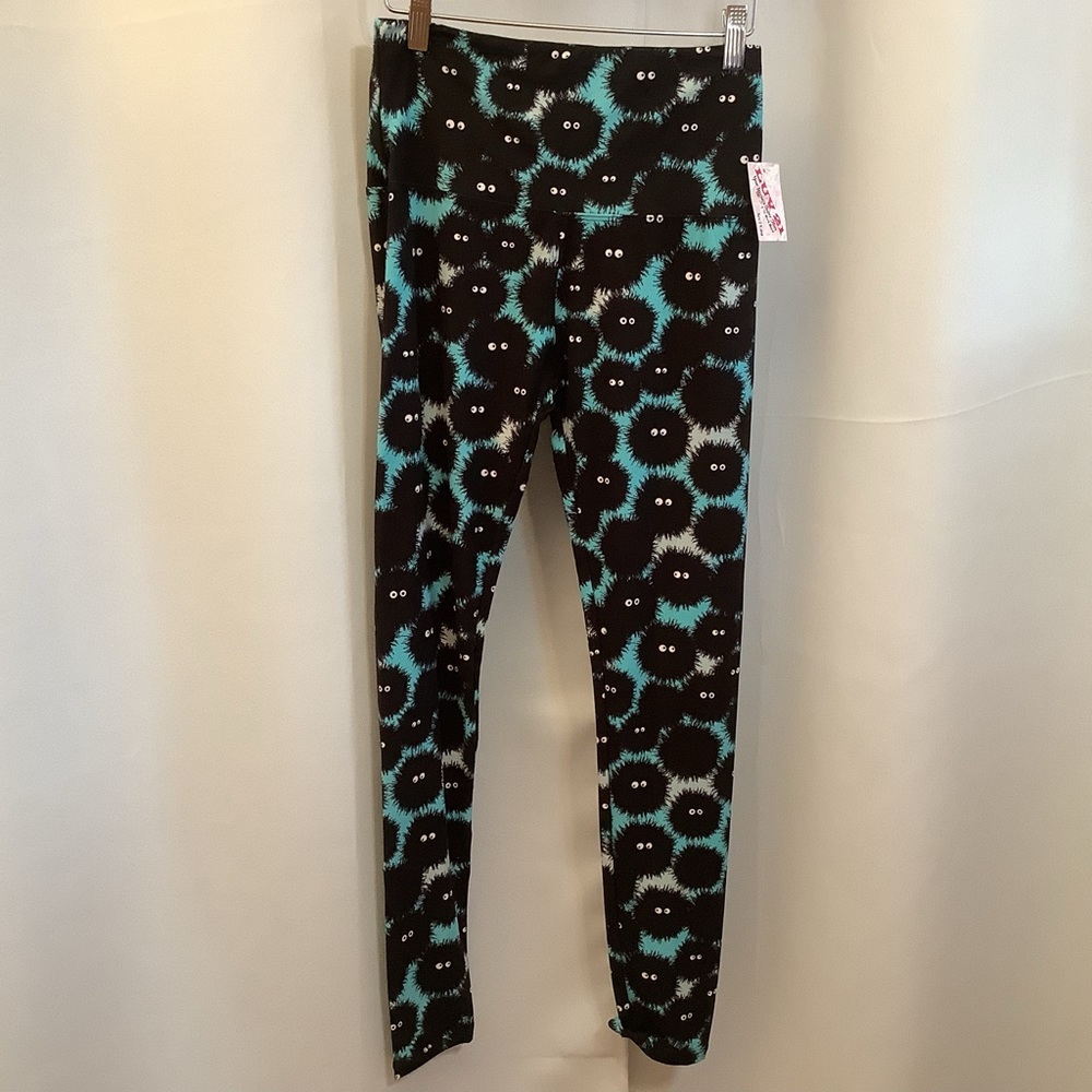 Leggings Women’s Size 2-10 Yoga Waistband Scary Eyes Pattern